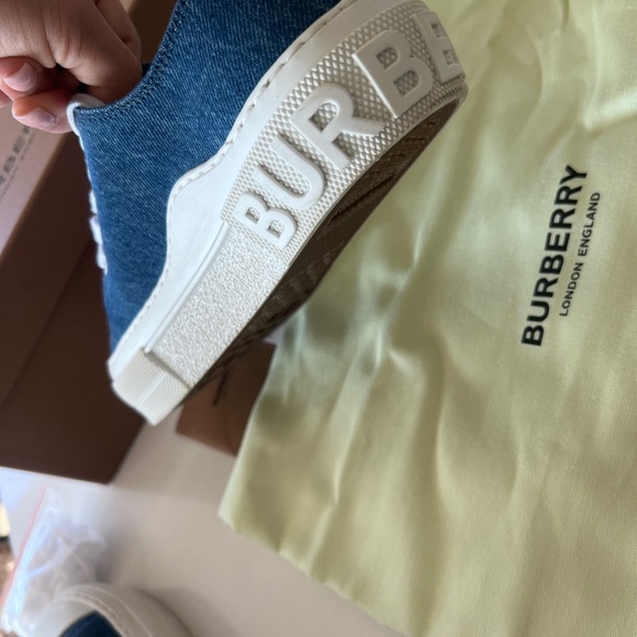 Burberry Blue Denim Sneakers - Picture 3 of 7